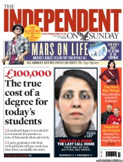 The Independent on Sunday (UK) Newspaper Front Page for 9 December 2012