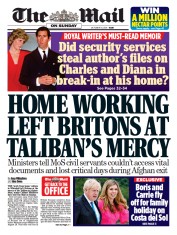 The Mail on Sunday (UK) Newspaper Front Page for 10 October 2021