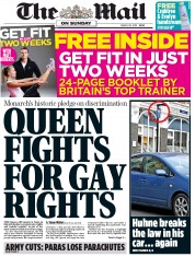 The Mail on Sunday (UK) Newspaper Front Page for 10 March 2013
