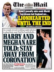 The Mail on Sunday front page for 11 December 2022