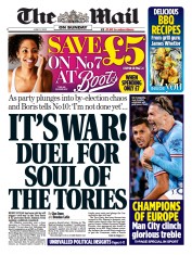 The Mail on Sunday (UK) Newspaper Front Page for 11 June 2023