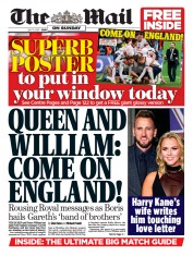 The Mail on Sunday (UK) Newspaper Front Page for 11 July 2021