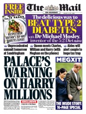 The Mail on Sunday (UK) Newspaper Front Page for 12 January 2020