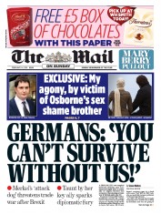 The Mail on Sunday (UK) Newspaper Front Page for 14 February 2016