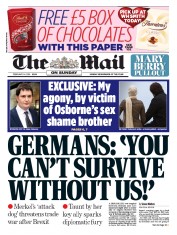 The Mail on Sunday (UK) Newspaper Front Page for 14 February 2016