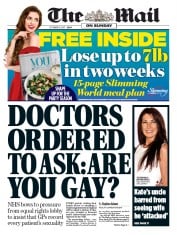 The Mail on Sunday (UK) Newspaper Front Page for 15 October 2017