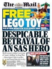 The Mail on Sunday (UK) Newspaper Front Page for 16 October 2016