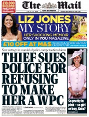 The Mail on Sunday (UK) Newspaper Front Page for 16 June 2013