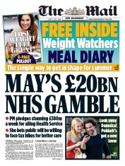The Mail on Sunday (UK) Newspaper Front Page for 17 June 2018