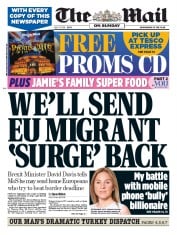 The Mail on Sunday (UK) Newspaper Front Page for 17 July 2016