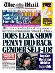 The Mail on Sunday (UK) Newspaper Front Page for 17 July 2022