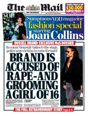 The Mail on Sunday front page for 17 September 2023