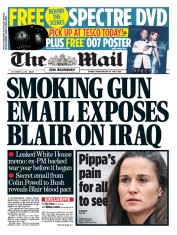 The Mail on Sunday (UK) Newspaper Front Page for 18 October 2015