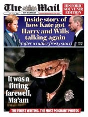 The Mail on Sunday (UK) Newspaper Front Page for 18 April 2021