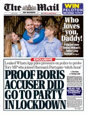 The Mail on Sunday (UK) Newspaper Front Page for 18 June 2023