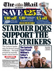 The Mail on Sunday (UK) Newspaper Front Page for 19 June 2022