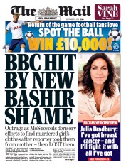 The Mail on Sunday (UK) Newspaper Front Page for 19 September 2021