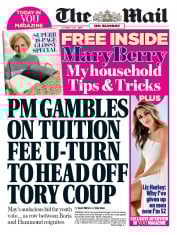 The Mail on Sunday (UK) Newspaper Front Page for 1 October 2017