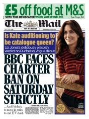 The Mail on Sunday (UK) Newspaper Front Page for 1 May 2016