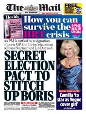 The Mail on Sunday front page for 1 May 2022