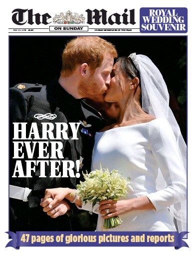 The Mail on Sunday Newspaper Front Page (UK) for 20 May 2018