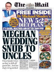 The Mail on Sunday (UK) Newspaper Front Page for 22 April 2018