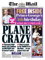 The Mail on Sunday (UK) Newspaper Front Page for 22 July 2018