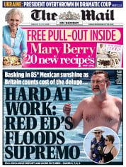 The Mail on Sunday Newspaper Front Page (UK) for 23 February 2014