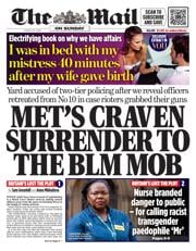 The Mail on Sunday front page for 23 March 2025