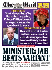 The Mail on Sunday (UK) Newspaper Front Page for 23 May 2021