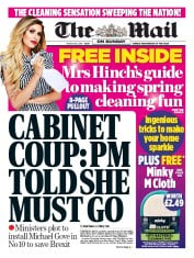The Mail on Sunday (UK) Newspaper Front Page for 24 March 2019
