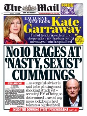 The Mail on Sunday (UK) Newspaper Front Page for 25 April 2021