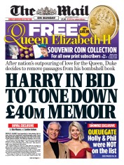 The Mail on Sunday (UK) Newspaper Front Page for 25 September 2022