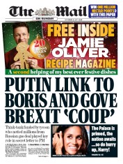 The Mail on Sunday (UK) Newspaper Front Page for 26 November 2017