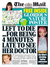 The Mail on Sunday (UK) Newspaper Front Page for 26 February 2017