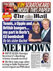 The Mail on Sunday (UK) Newspaper Front Page for 28 February 2016