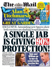 The Mail on Sunday (UK) Newspaper Front Page for 28 February 2021