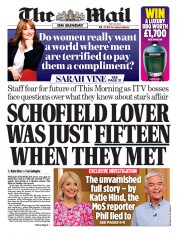 The Mail on Sunday (UK) Newspaper Front Page for 28 May 2023