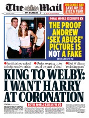 The Mail on Sunday (UK) Newspaper Front Page for 29 January 2023