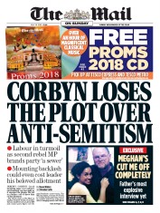 The Mail on Sunday (UK) Newspaper Front Page for 29 July 2018