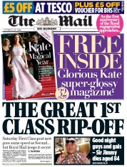 The Mail on Sunday (UK) Newspaper Front Page for 30 October 2011