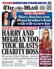The Mail on Sunday front page for 30 March 2025