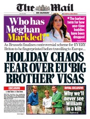 The Mail on Sunday front page for 30 July 2023