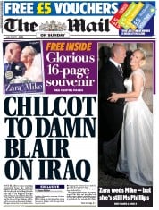 The Mail on Sunday (UK) Newspaper Front Page for 31 July 2011