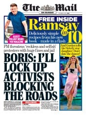 The Mail on Sunday (UK) Newspaper Front Page for 3 October 2021