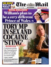 The Mail on Sunday front page for 3 April 2022