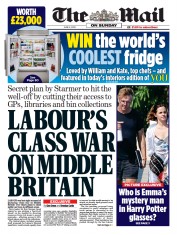 The Mail on Sunday front page for 4 June 2023
