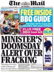 The Mail on Sunday (UK) Newspaper Front Page for 4 August 2013