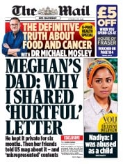 The Mail on Sunday (UK) Newspaper Front Page for 6 October 2019