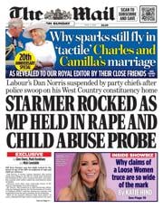 The Mail on Sunday front page for 6 April 2025